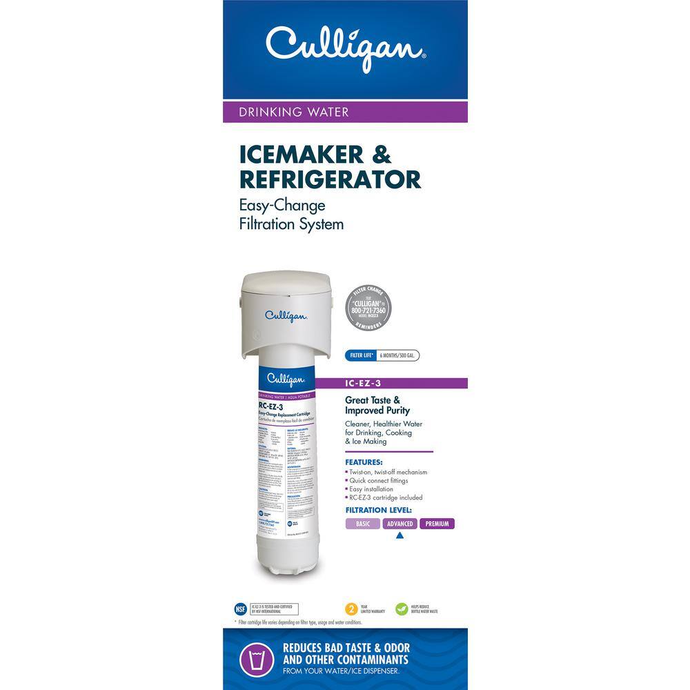 Culligan EZ-Change Ice MakerDrinking Water Filter IC-EZ-3