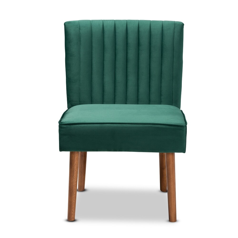 Alvis Mid Century Velvet Upholstered Dining Chair