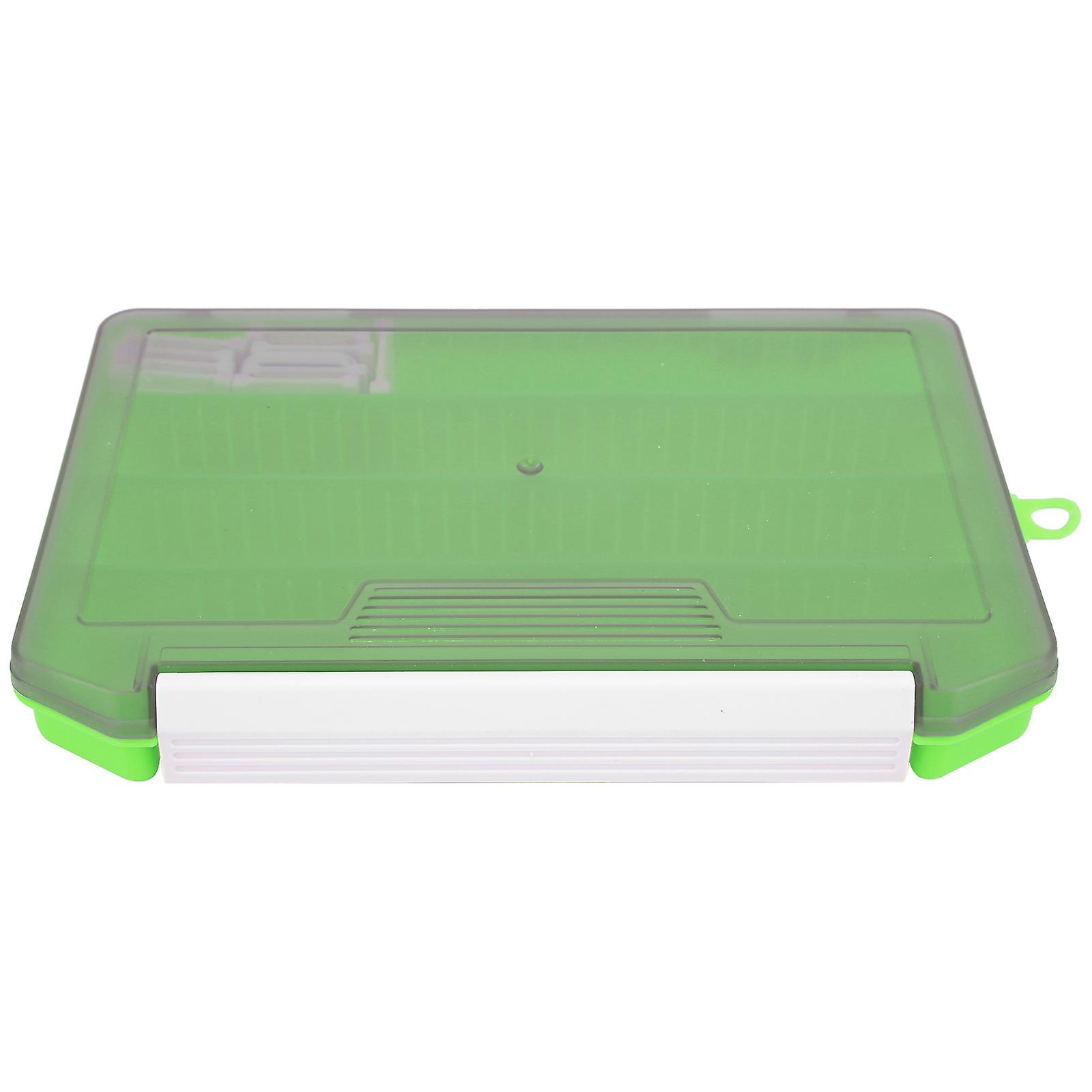 Singlelayer Insert Lure Box Fishing Tackle Box Fake Bait Storage With Removable Dividers(green )