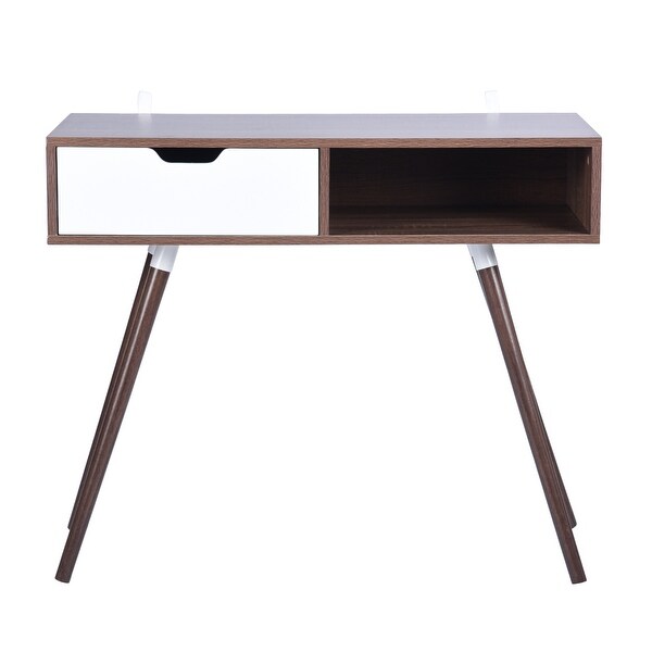 Carbon Loft Wasden Mid-century Console Table with Drawer Open Shelving