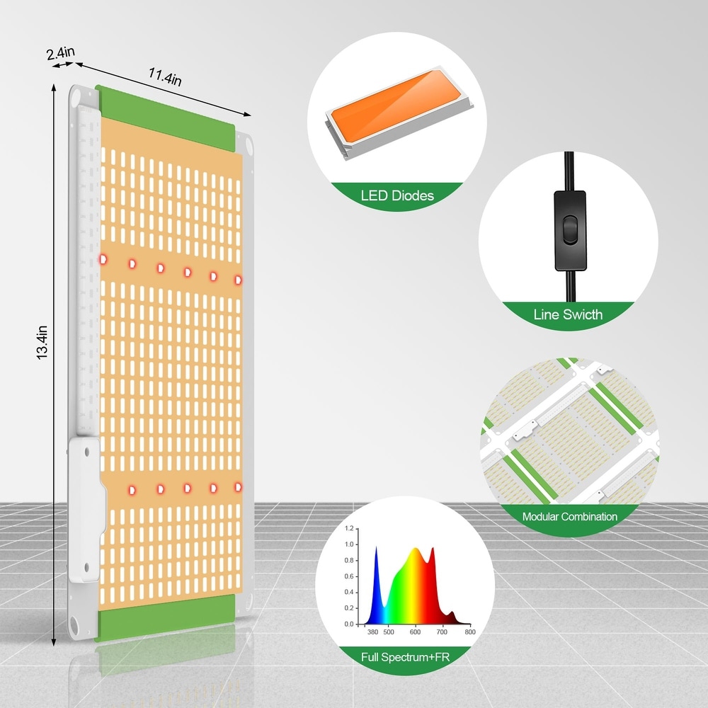 Grow Light Dual Chips Full Spectrum Dimmable Flexible Mounting Plug in