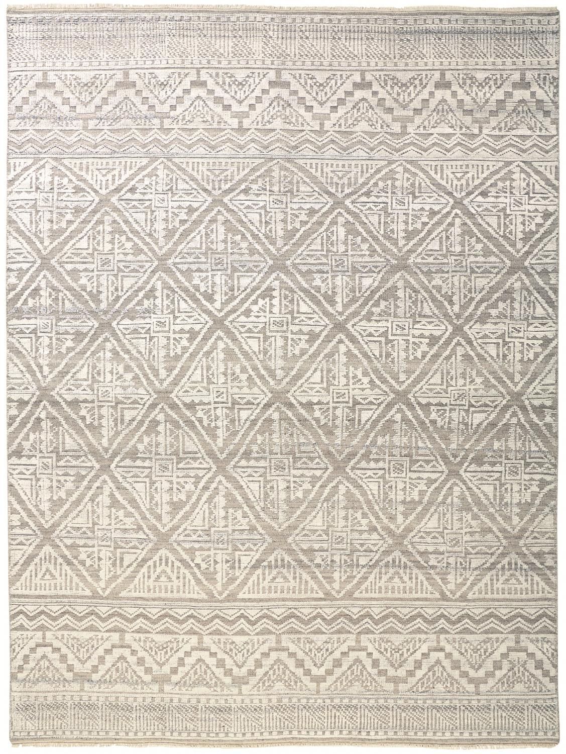 Eckhart Hand Knotted Ivory and Tan Rug by BD Fine