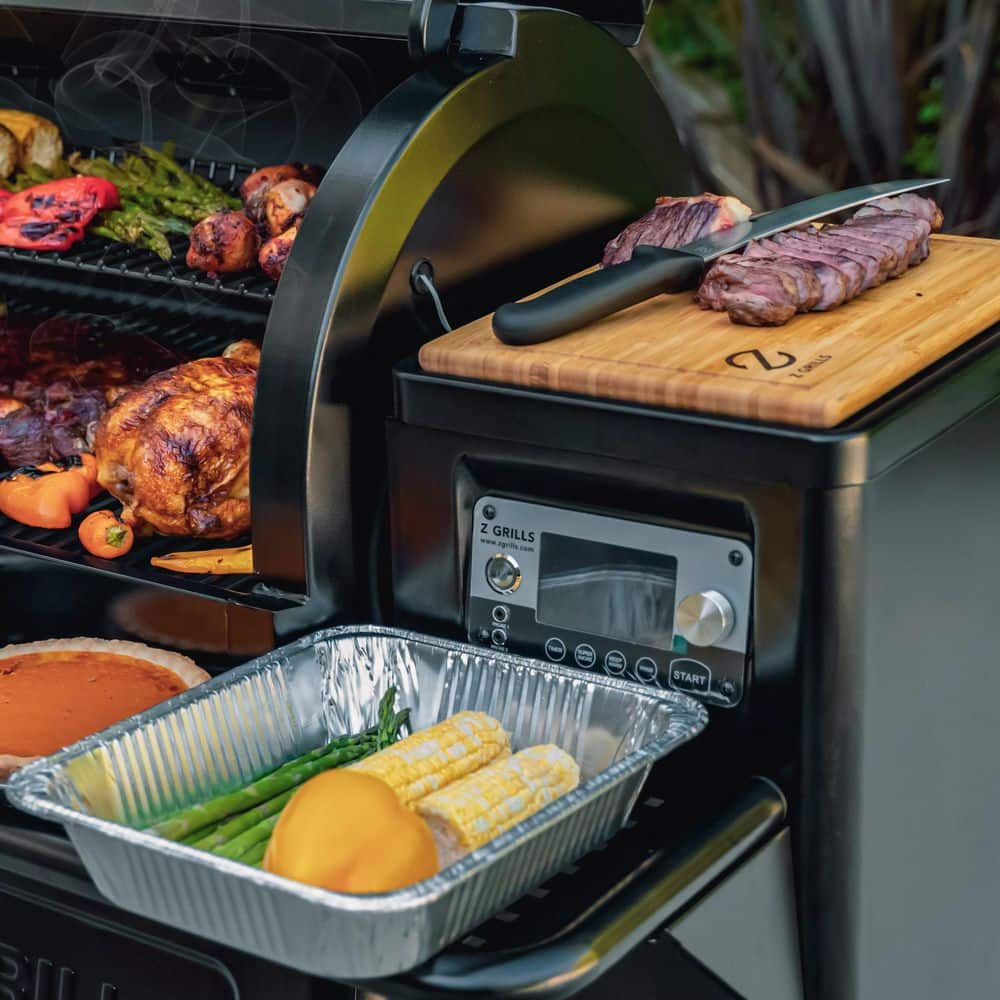 Z GRILLS 1068 sq. in. Wi-Fi Pellet Smart Grill and Smoker in Black ZPG-11002B