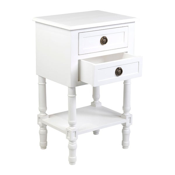 East at Main Painted Wood Side Table with Drawer