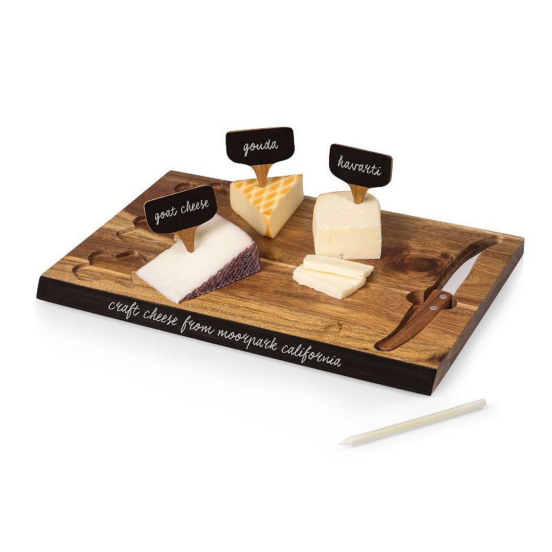 Picnic Time Cincinnati Reds Delio Cheese Cutting Board and Tools Set