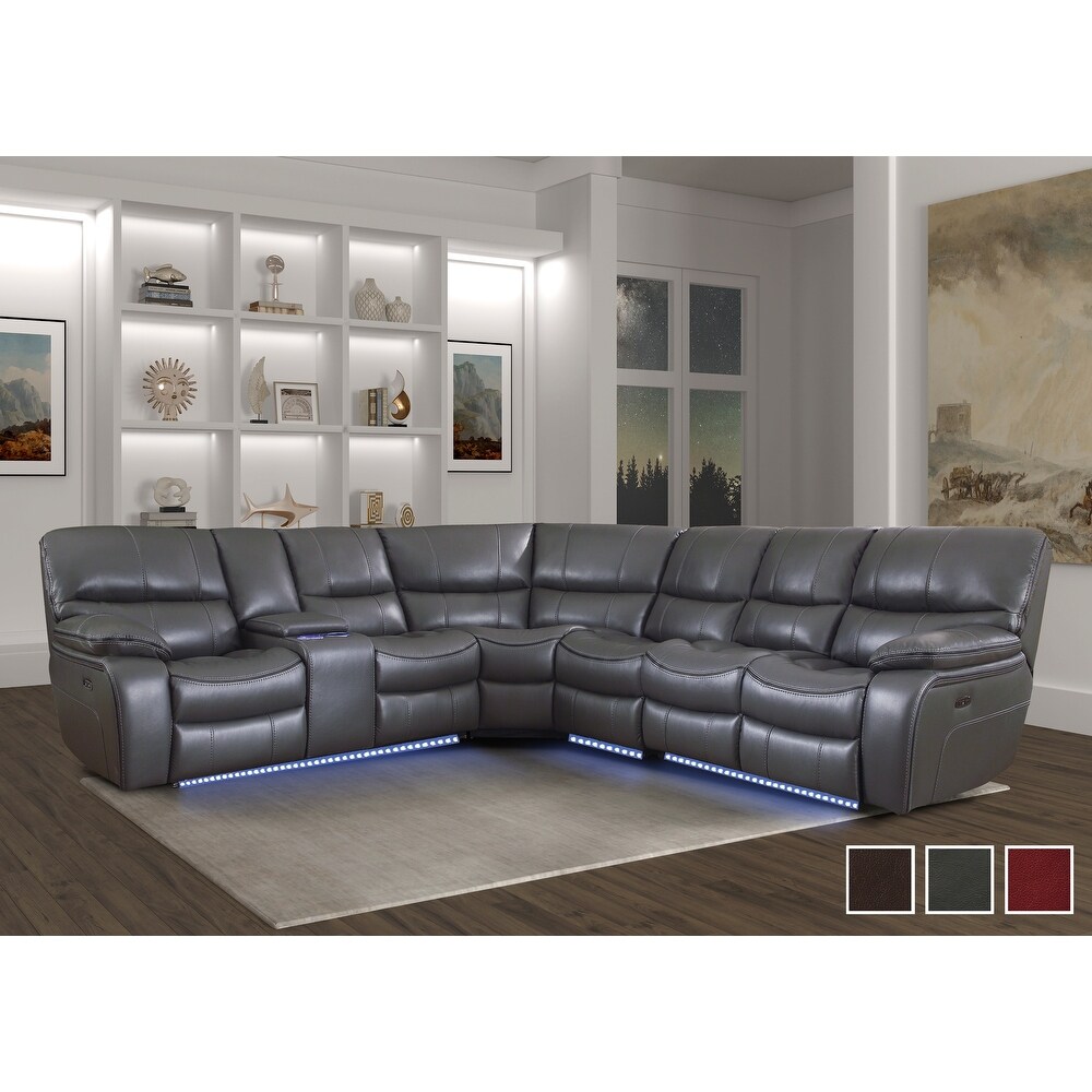 Legrand 4 Piece Power Modular Reclining Sectional Sofa with Console