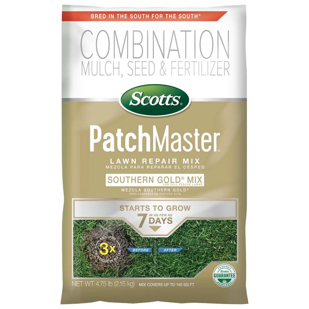 Scotts PatchMaster 10 lbs. Lawn Repair Mix Southern Gold Mix for Tall Fescue Lawns Grass Seed Fertilizer and Mulch 17003-1