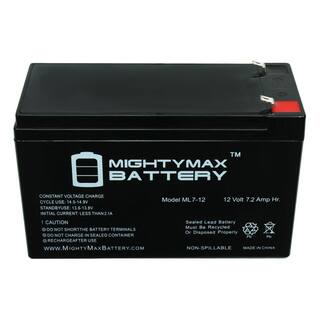 MIGHTY MAX BATTERY 12-Volt 7 Ah Sealed Lead Acid (SLA) Rechargeable Battery ML7-12