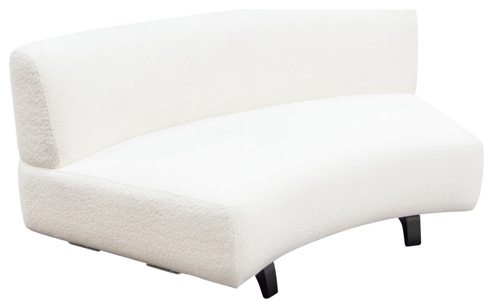 Vesper Curved Armless Sofa  White   Transitional   Sofas   by AMOC  Houzz