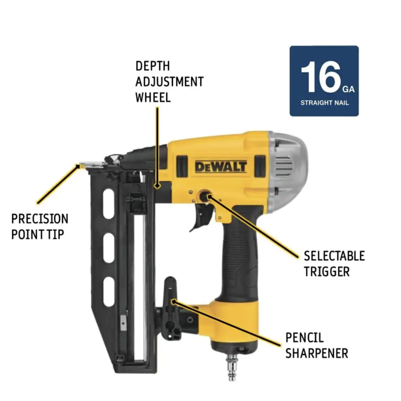 Dewalt Pneumatic 16-Gauge 2-1/2 in. Nailer