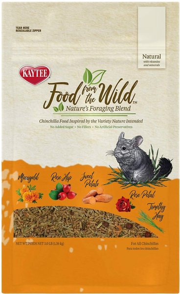 Kaytee Food From the Wild Chinchilla Food， 3-lb bag