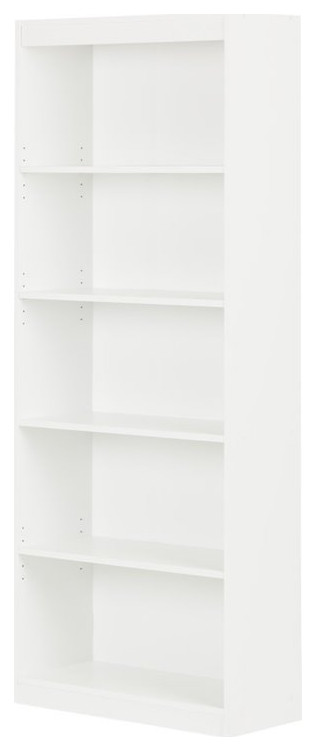 South Shore Axess 5 Shelf Bookcase in Pure Black   Contemporary   Bookcases   by Homesquare  Houzz