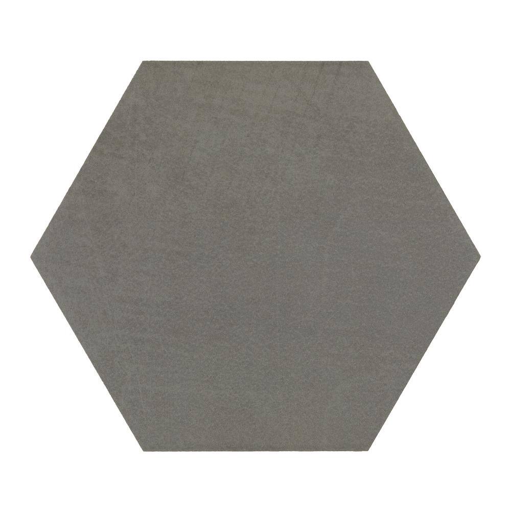 Marazzi Moroccan Concrete Gray 8 in. x 9 in. Glazed Porcelain Hexagon Floor and Wall Tile (9.37 sq. ft.Case) MC528HEX1P2