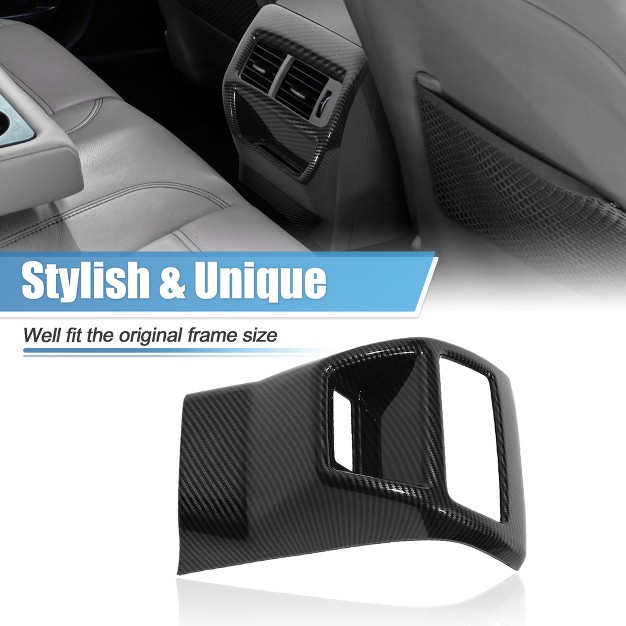 Unique Bargains Rear A c Vent Cover Rear Armrest Box Console Frame Trims For Honda Civic 11th 2022 Black Carbon Fiber