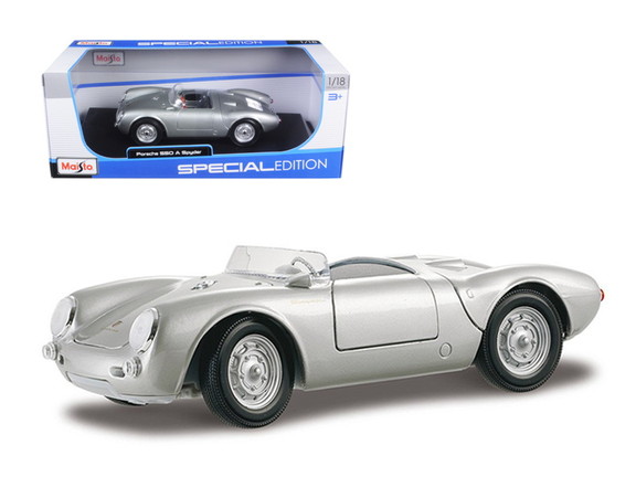 Maisto 31843s  Porsche 550A Spyder Silver 1/18 Die...