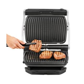 T-fal Optigrill 93 sq. in. Black Stainless Steel Non-Stick Indoor Grill GC712D54