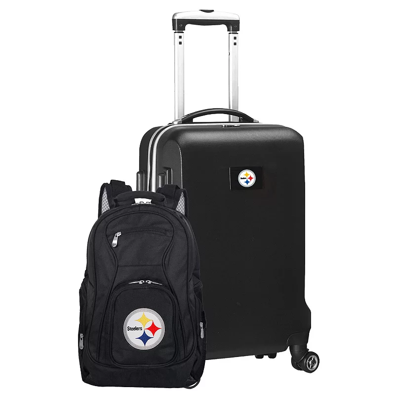 Pittsburgh Steelers Deluxe Hardside Spinner Carry-On and Backpack Set