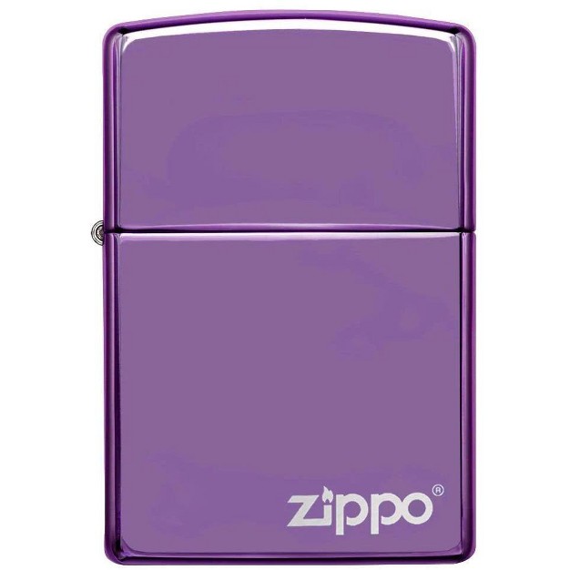 Zippo Classic High Polish Purple Zippo Logo Windproof Lighter