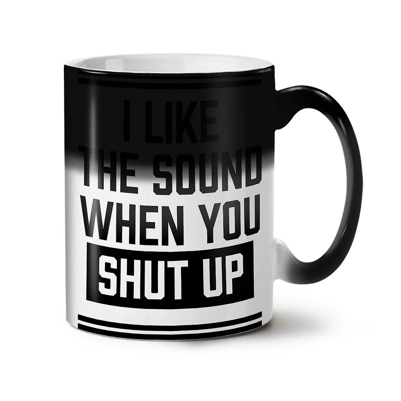 Shut Up Offensive Funy NEW Black Colour Changing Tea Coffee Ceramic Mug 11 oz | Wellcoda