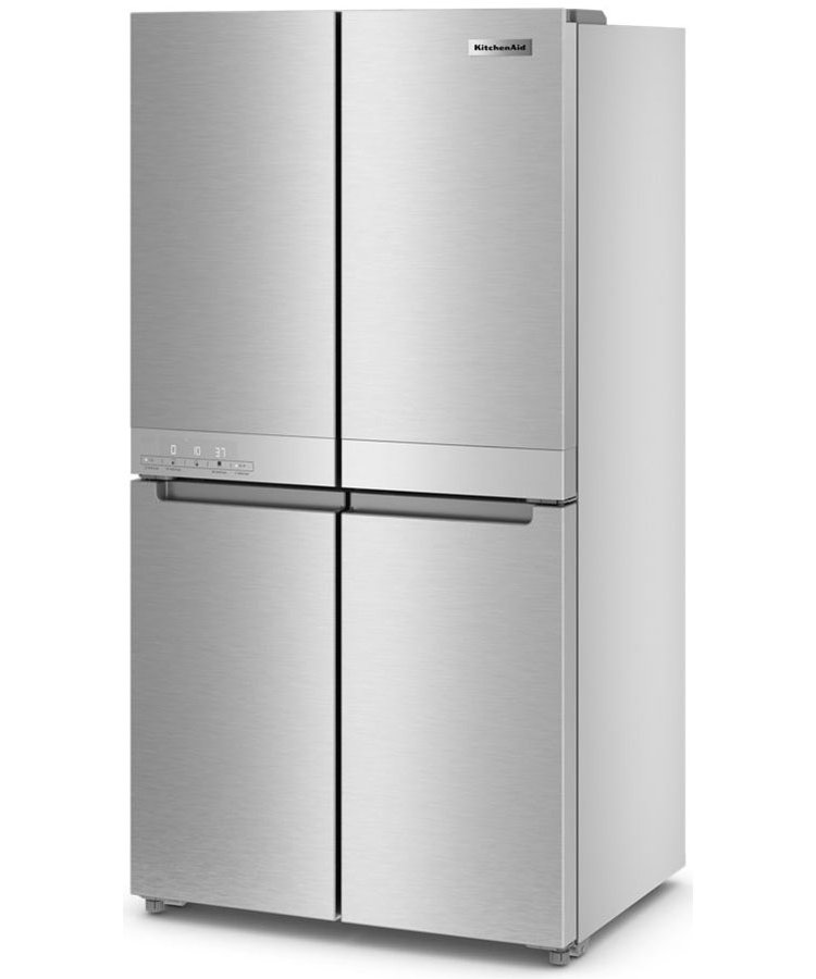 KitchenAid ADA 19.4 Cu. Ft. Counter-Depth 4-Door Refrigerator in PrintShield Stainless Steel