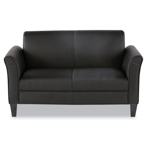 Alera Reception Lounge Furniture， Loveseat， 55.5w x 31.5d x 33.07h， Black (RL22LS10B)