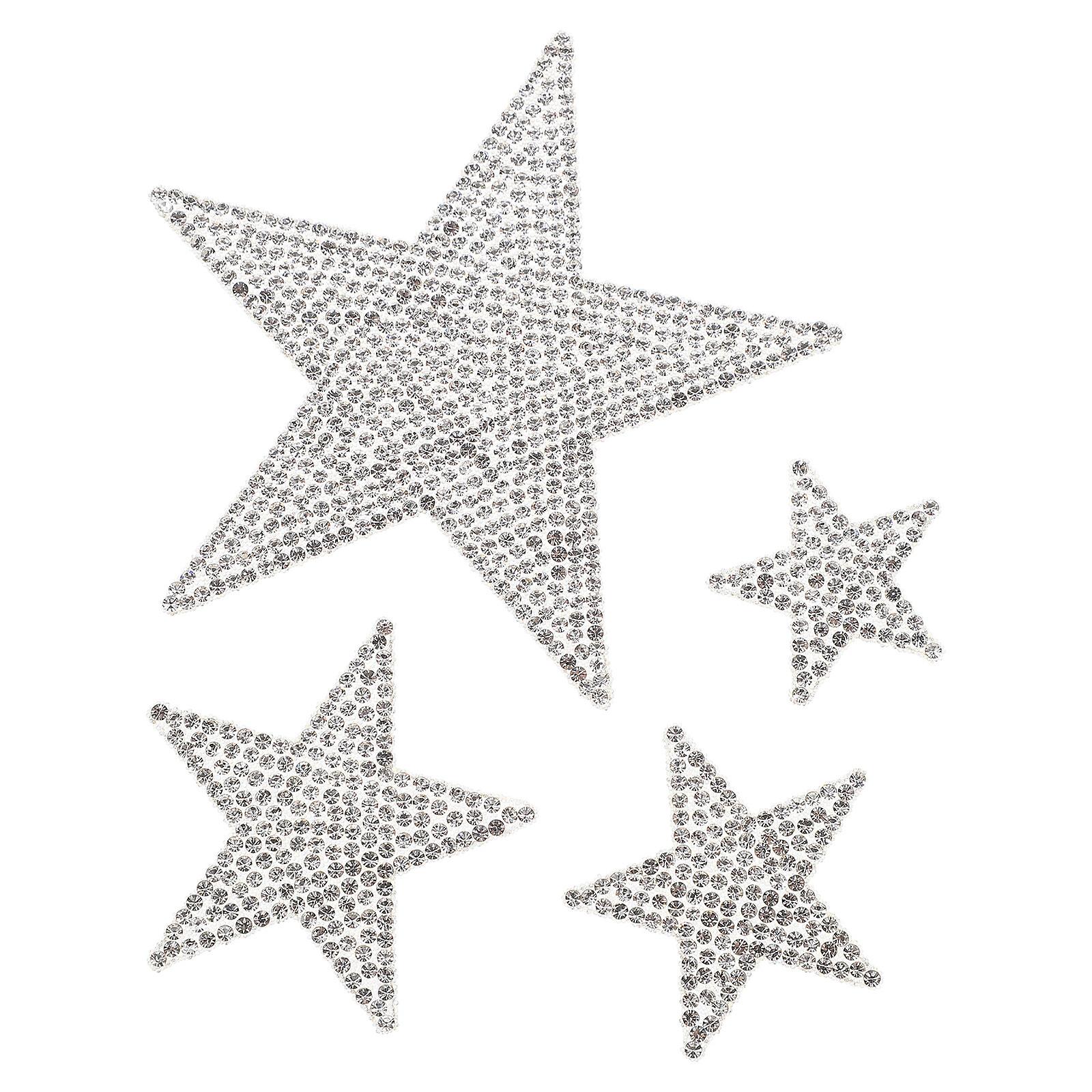 1 Set Car Decoration Stickers Rhinestone Star Decals Self-adhesive Car Stickers