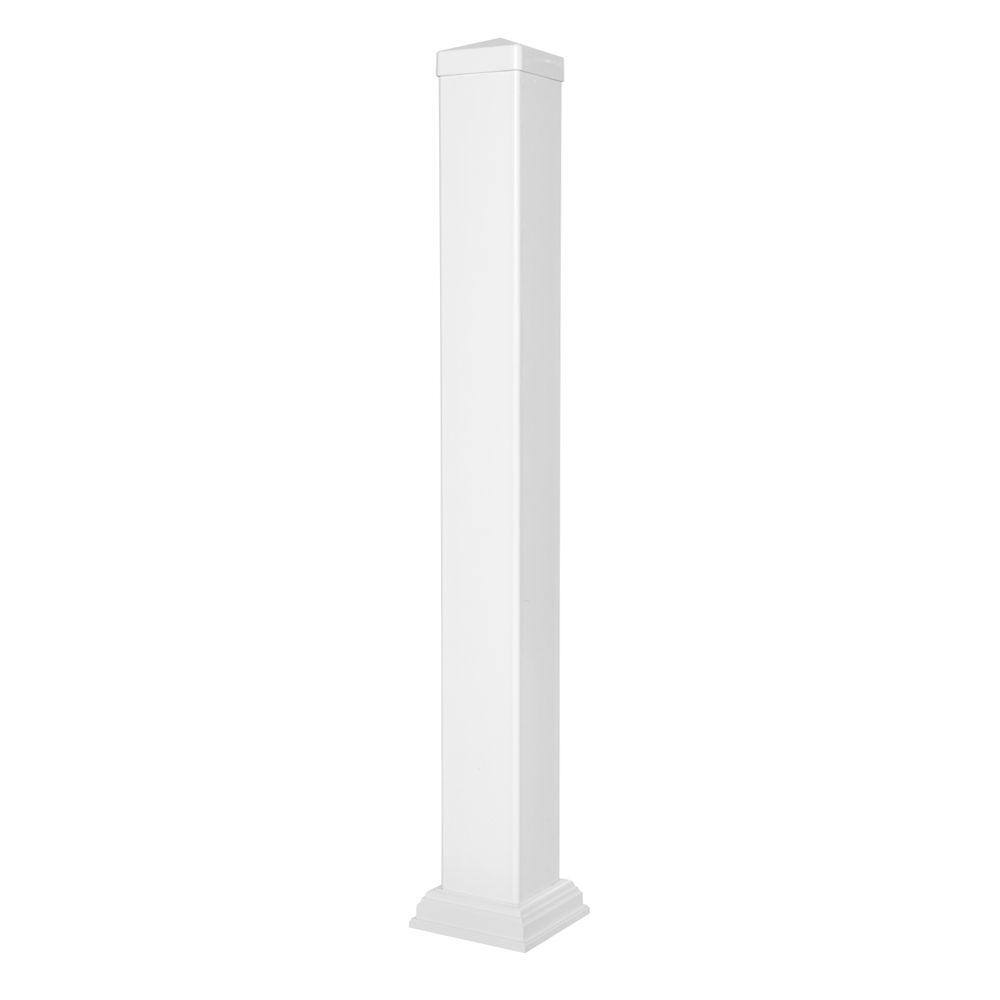 Weatherables 38 in. Vinyl White Railing Post Sleeve Kit WWR-POSTKIT-4X38