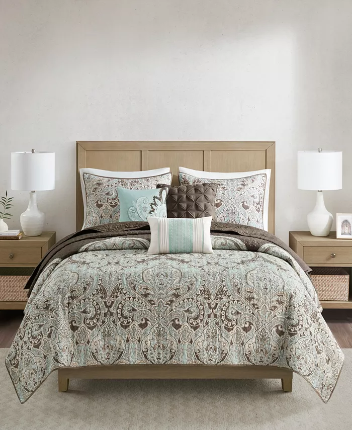 Madison Park Geneva 6-Pc. Quilt Set， Full Queen