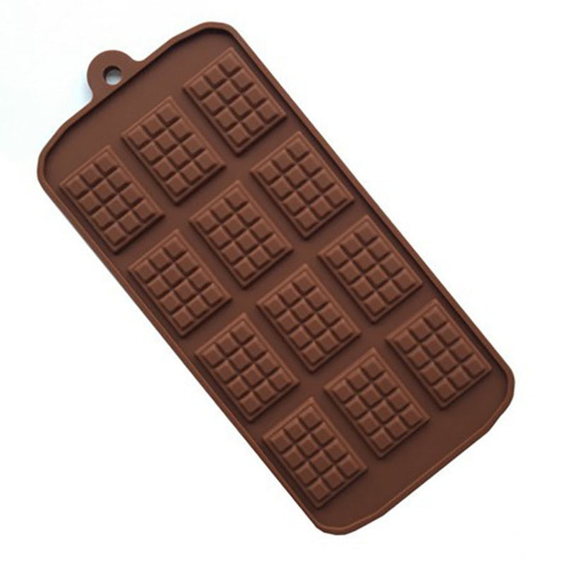 Chocolate Molds DIY Bakeware Cake Molds High Quality Square Eco-friendly Silicone Mold DIY 1PC Food Grade 12 Cavity Waffle Molds