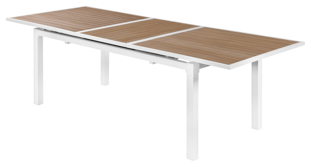 Nizuc Outdoor Patio Extendable Dining Table   Contemporary   Outdoor Dining Tables   by Meridian Furniture  Houzz