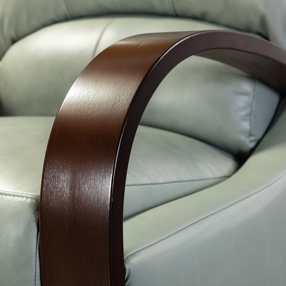 Alexandra Genuine Leather Manual Recliner
