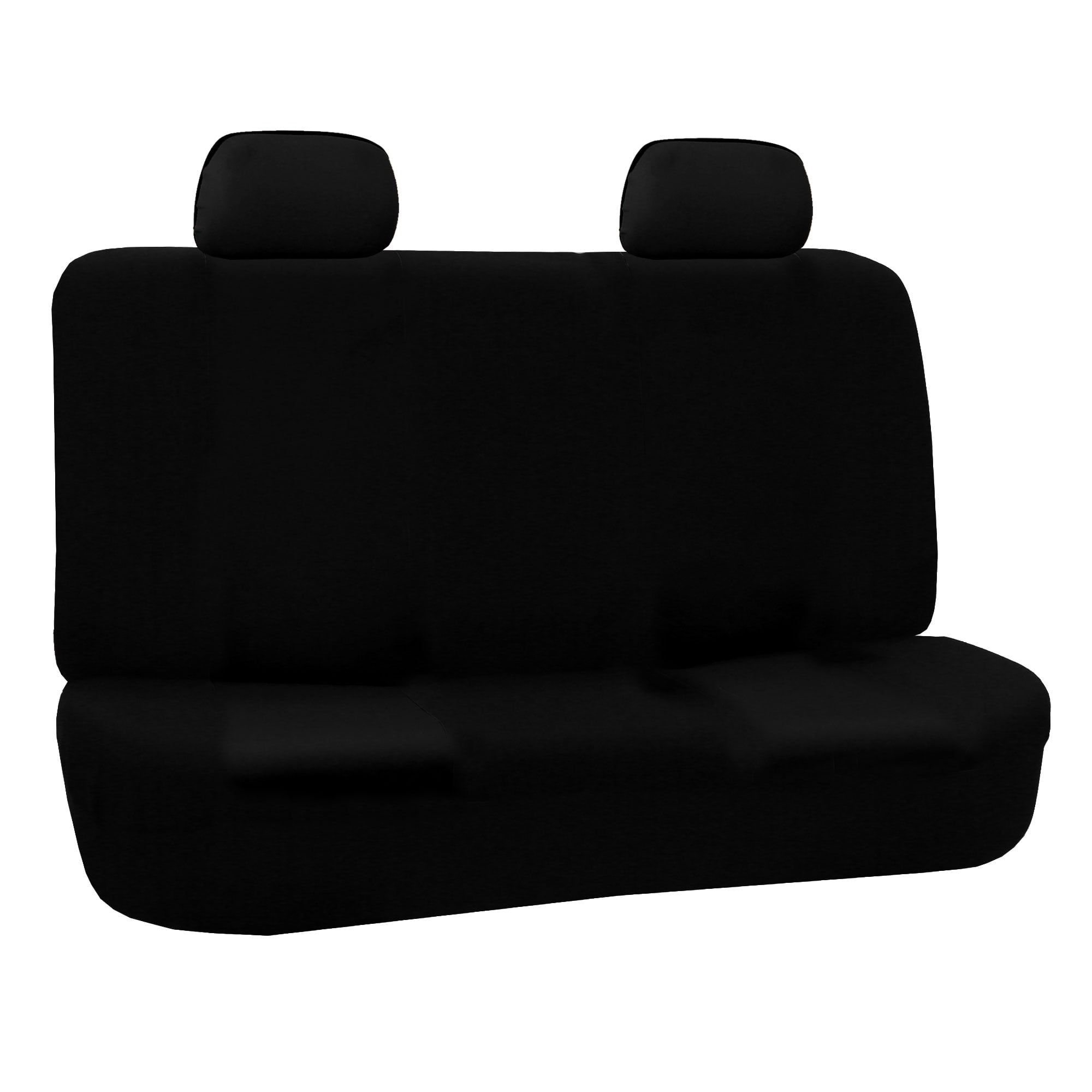 FH Group Flat Cloth Universal Seat Covers Fit for Car Truck SUV Van - Rear Bench FB050012BLACK