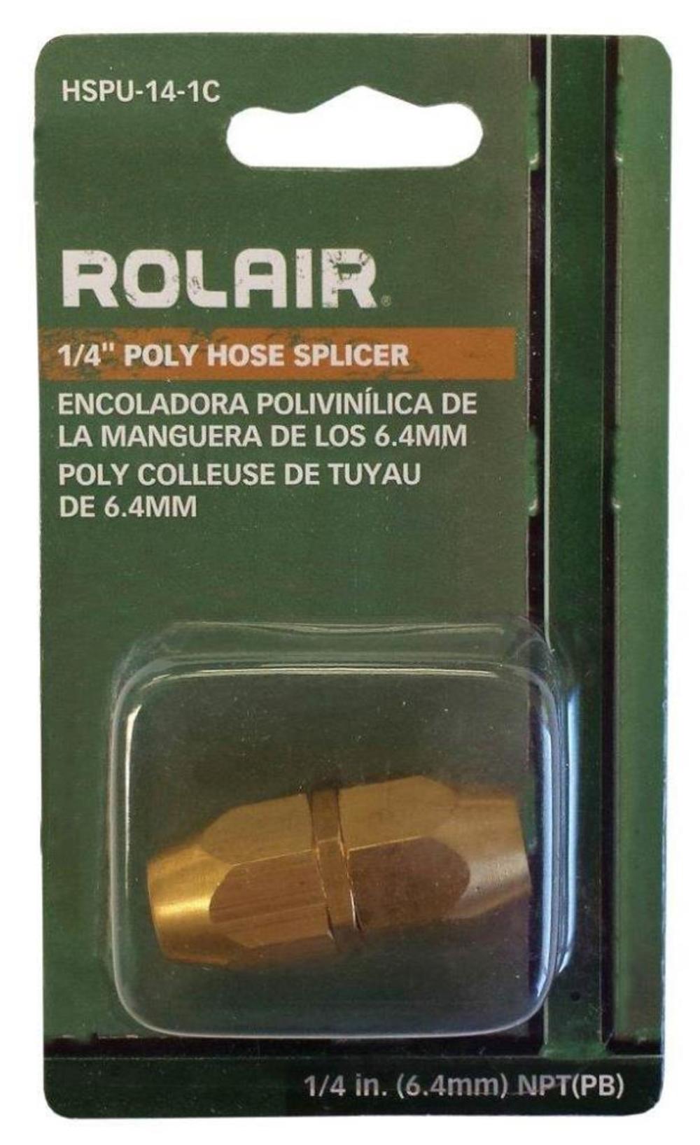 Rolair 1/4 In. Poly Hose Splicer HSPU-14-1C from Rolair