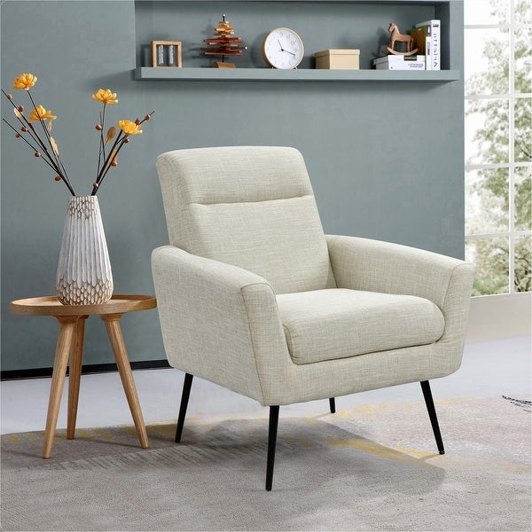 Upholstered Fabric Accent Chair