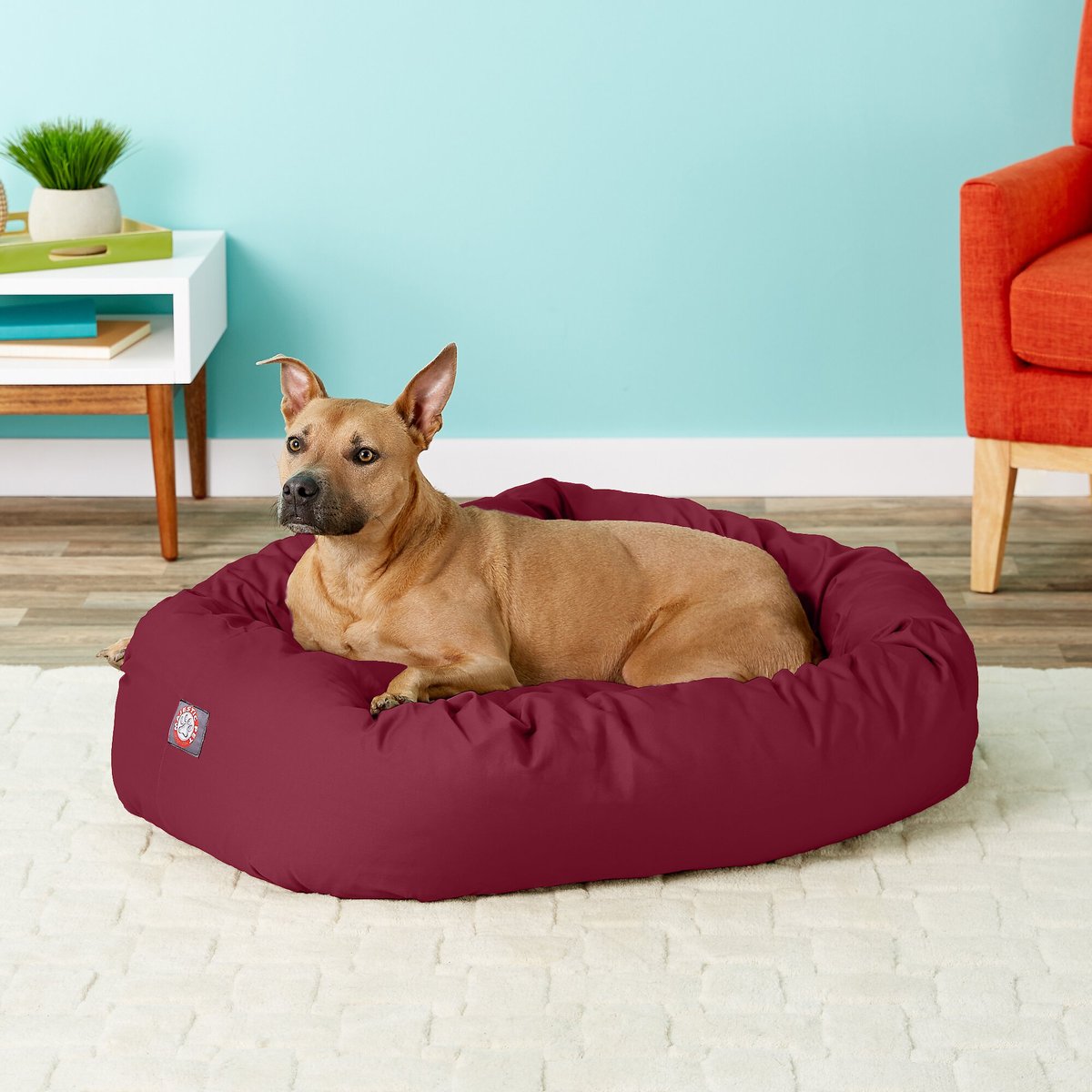 Majestic Pet Sherpa Bagel Bolster Dog Bed