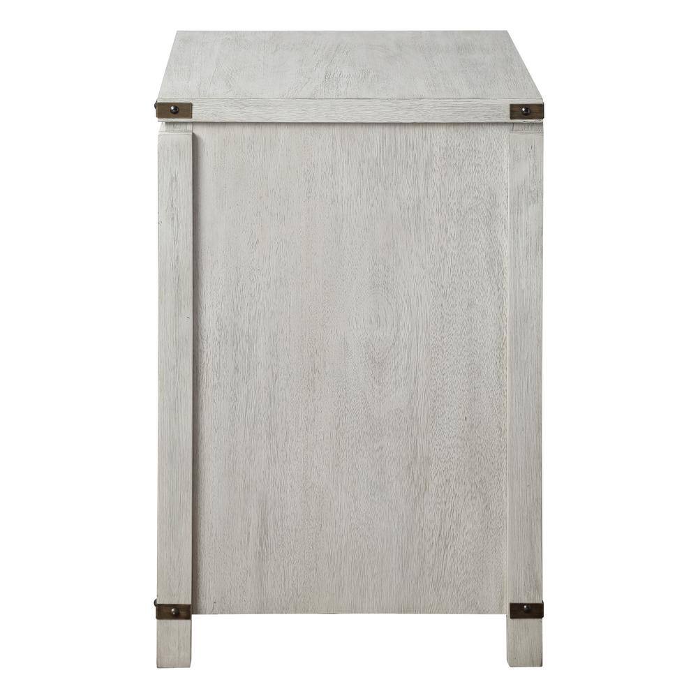 OSP Home Furnishings Baton Rouge Champagne Oak Gray 2-Drawer Decorative Vertical File Cabinet BTF2937-CO