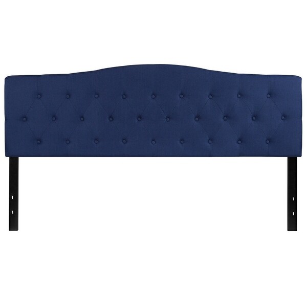 Arched Button Tufted Upholstered Headboard - - 26960288