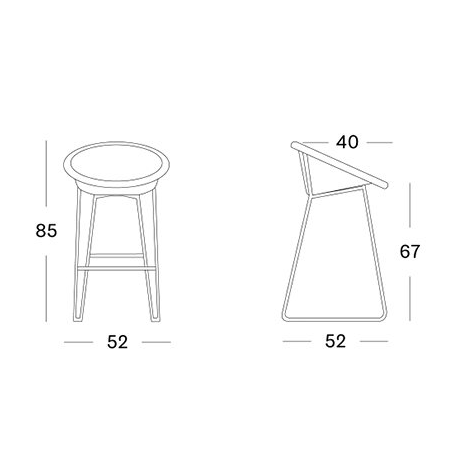 Tabouret Haut Joe noir Vincent Sheppard - Mobilier Intérieur - GRIIN