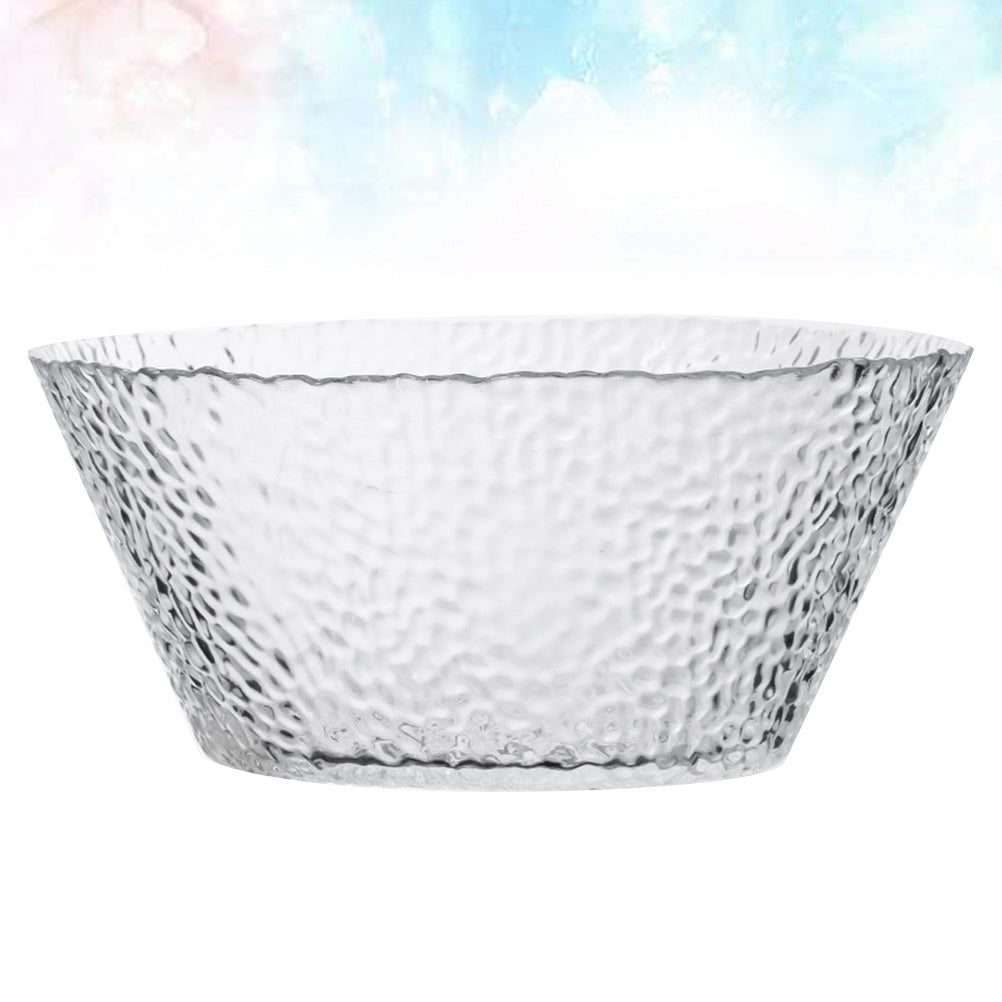 1.6L Home Glass Salad Bowl Irregular Pattern Snack Container Food Serving Bowls for Dessert Fruit Vegetable