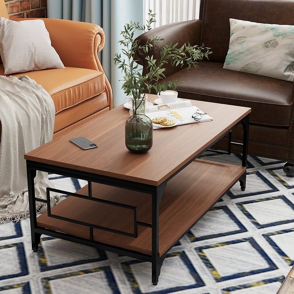 Coffee Tables with storage，end table for living room farmhouse coffee table - 24