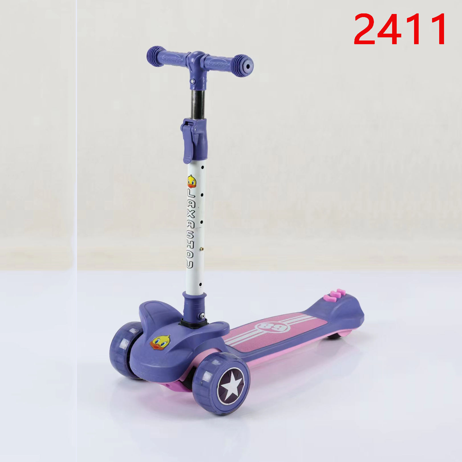 led flash wheel ride bike kids scooter toys