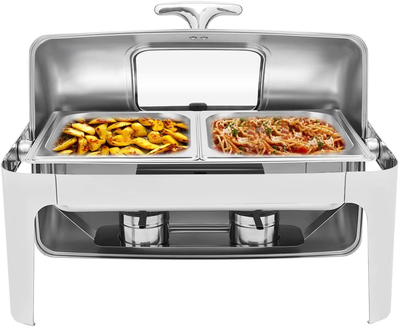 Chafing Dish Buffet Set， 14.26Qt Stainless Steel Buffet Servers and Warmers for Party Catering