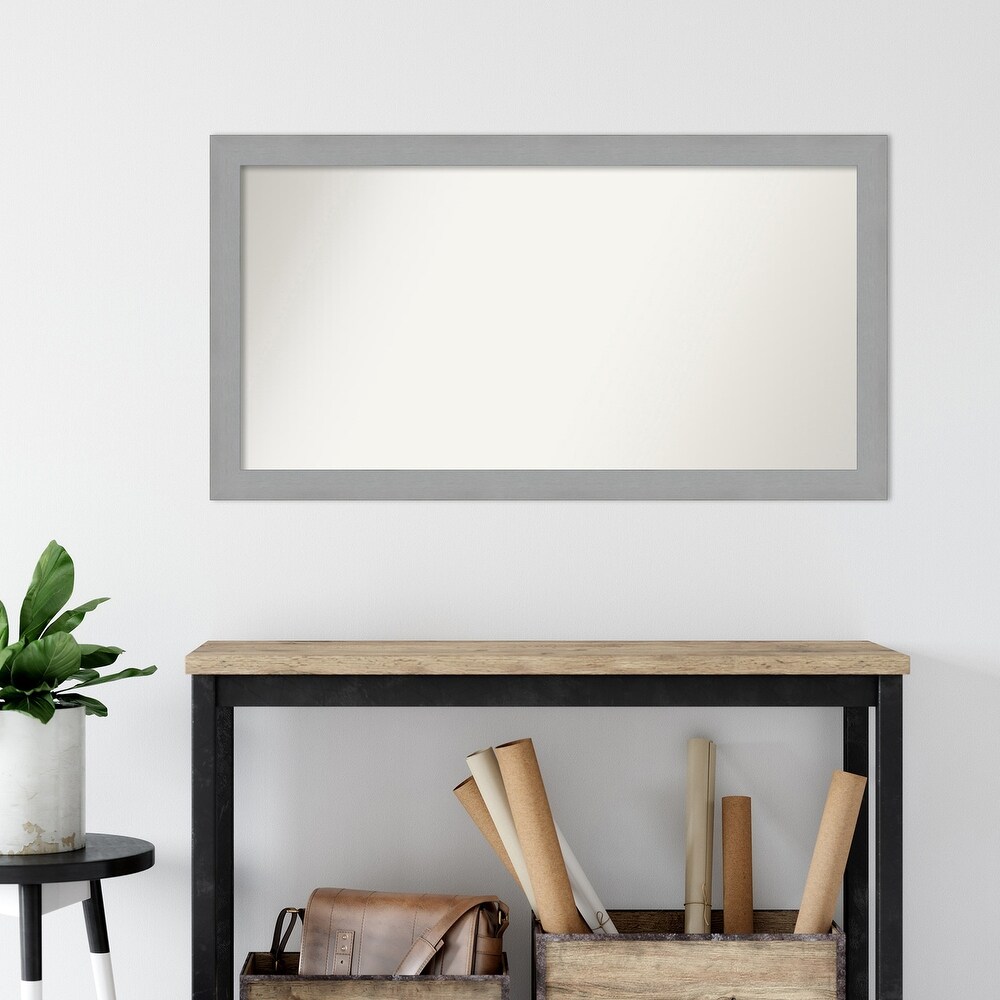 Choose Your Custom Size  23 in short side  Brushed Nickel Framed Bathroom Vanity Wall Mirror