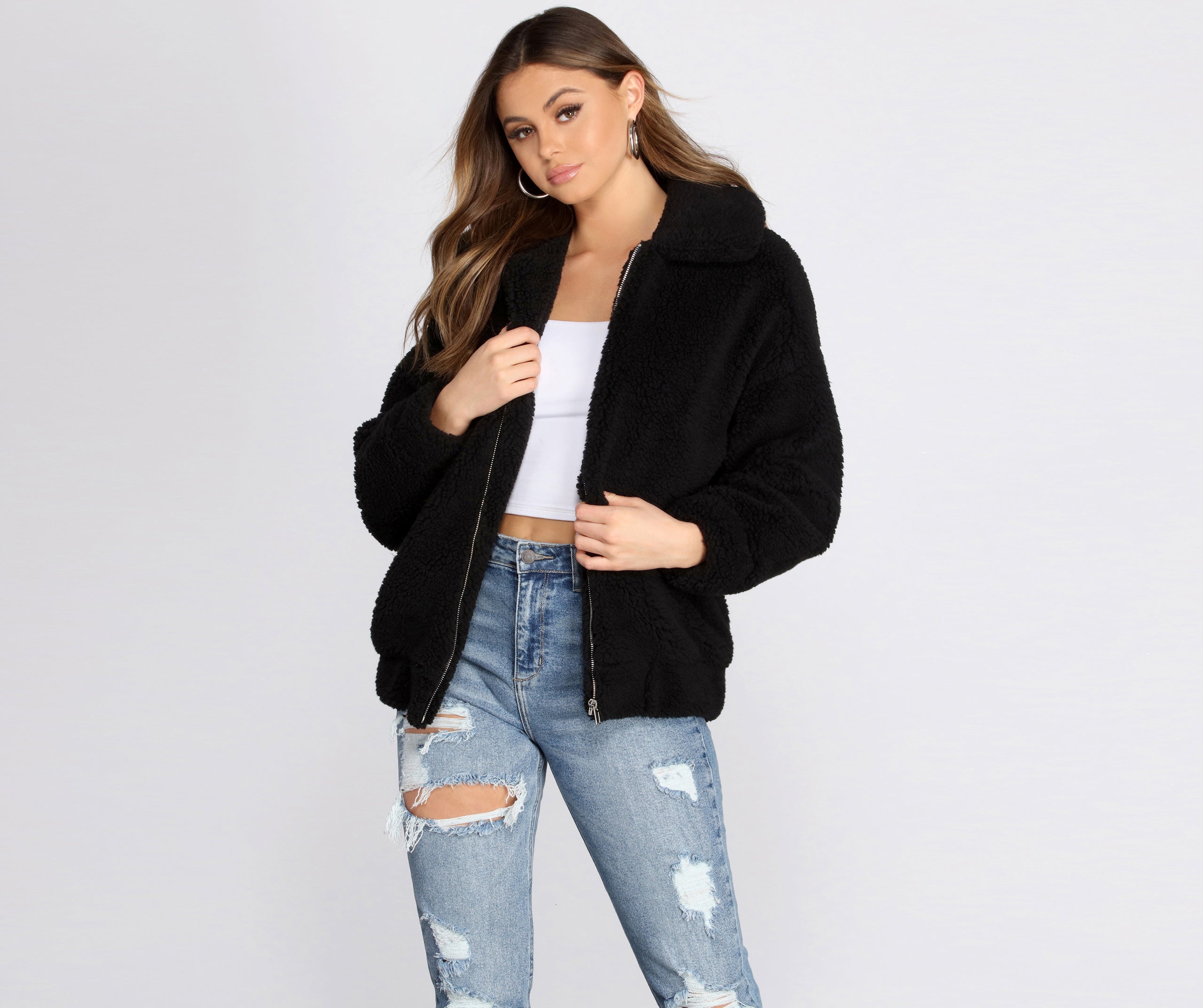 On It Over-sized Teddy Jacket