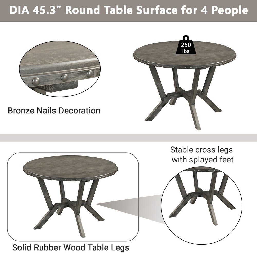 Round Table with Cross Legs