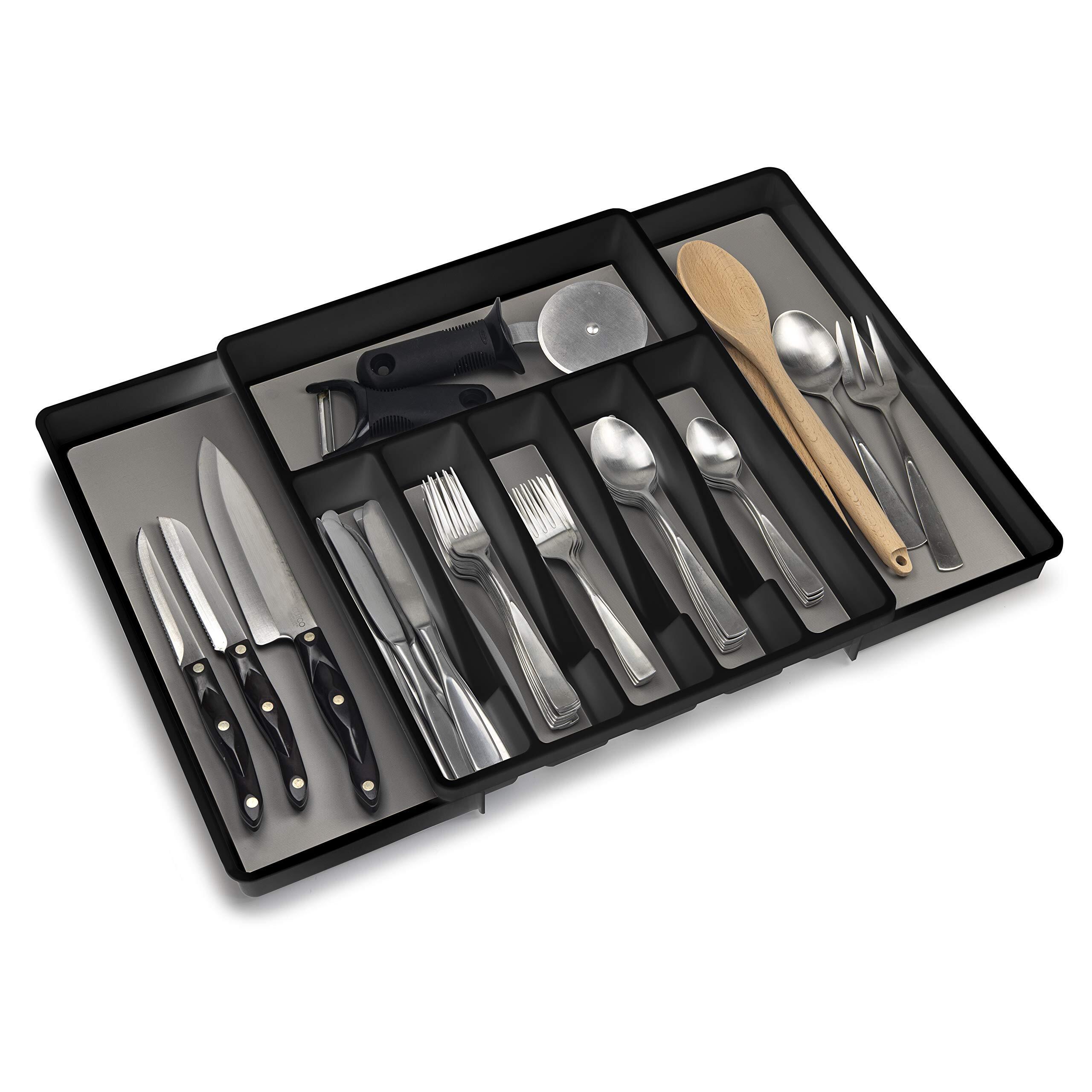 Expandable In Drawer Cutlery Organizer & Utensil Tray Set