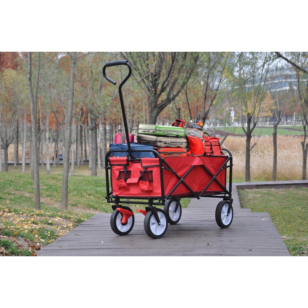Outdoor Utility Folding Wagon Shopping Beach Cart
