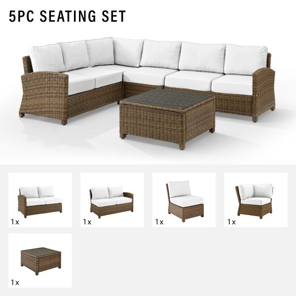 Bradenton 5Pc Outdoor Sectional Set - Sunbrella