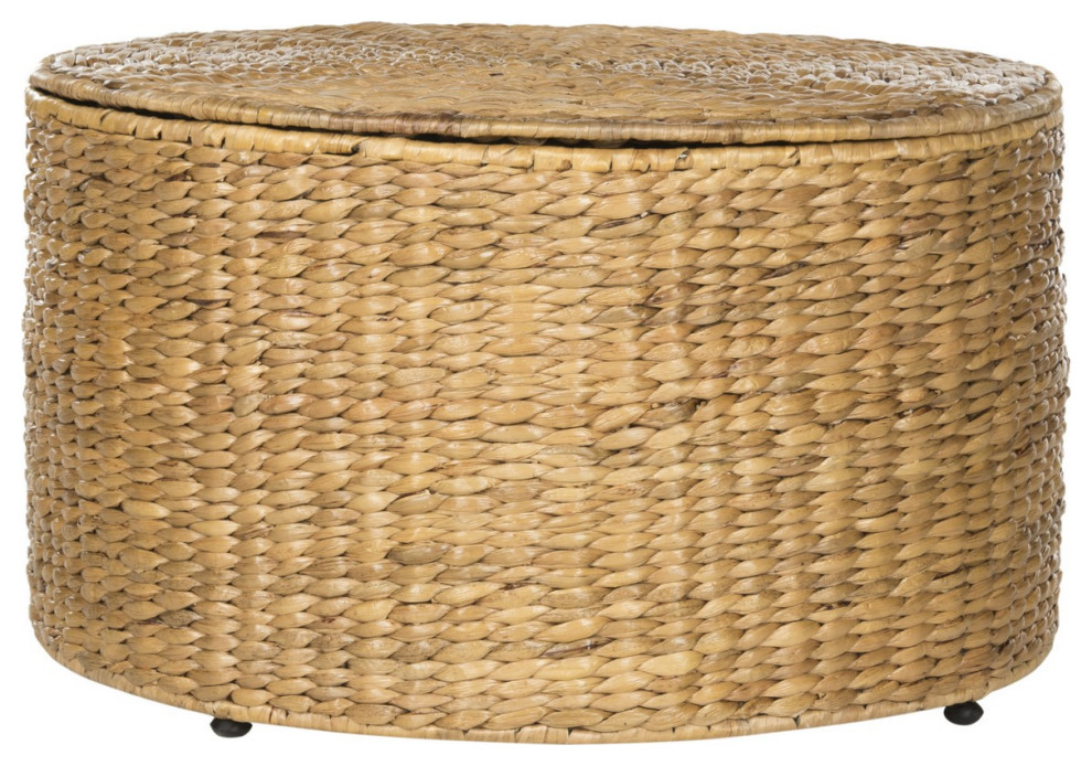 Eros Wicker Storage Coffee Table Natural   Tropical   Coffee Tables   by AED Luxury Home Decor  Houzz