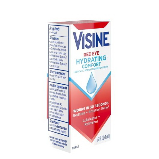 Visine Red Eye Comfort Hydrating  0.5 Fluid Ounces...